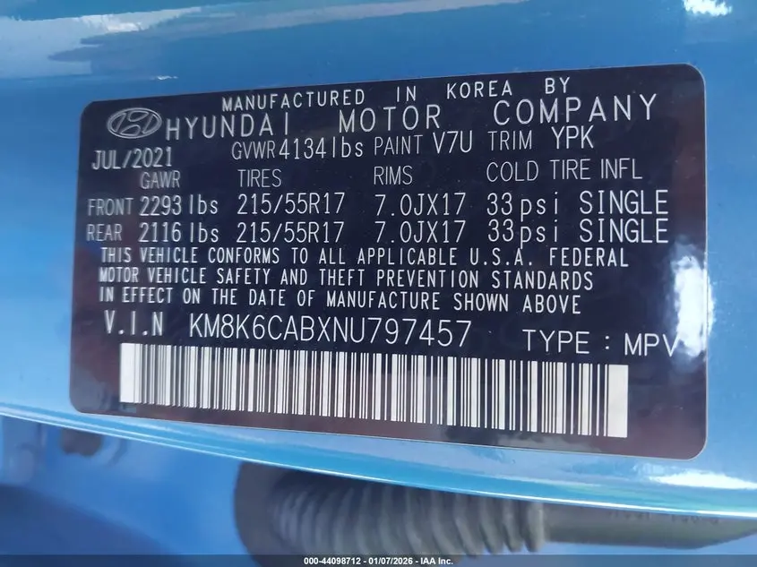 2022 HYUNDAI KONA SEL