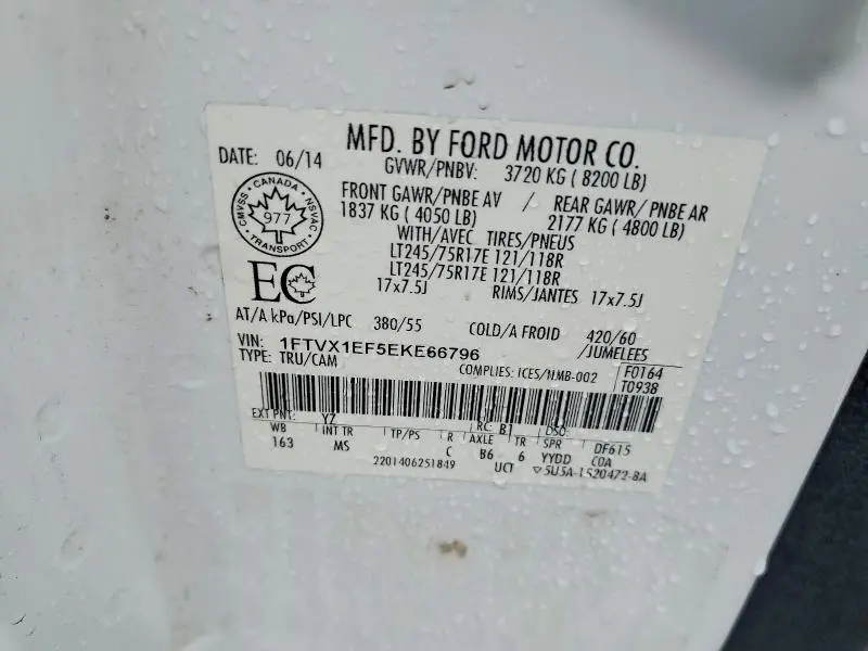 2014 FORD F150 4WD   