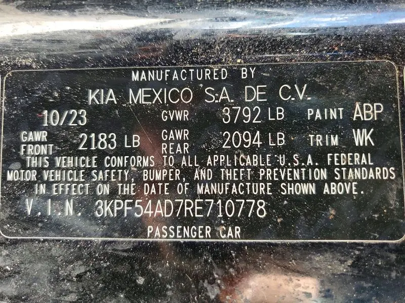 2024 KIA FORTE GT LINE  