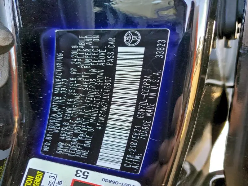 2020 TOYOTA CAMRY TRD  