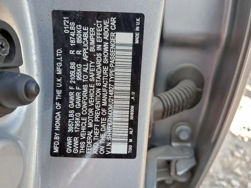 2021 HONDA CIVIC SPORT  