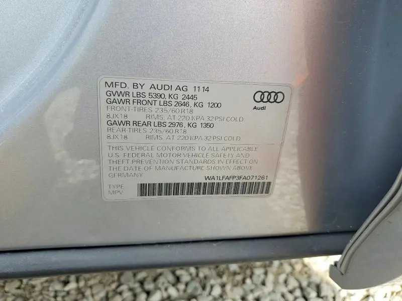 2015 AUDI Q5 PREMIUM PLUS  