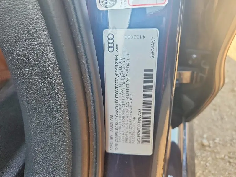 2017 AUDI A6 PRESTIGE  