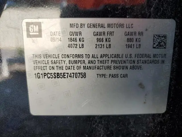2014 CHEVROLET CRUZE LT