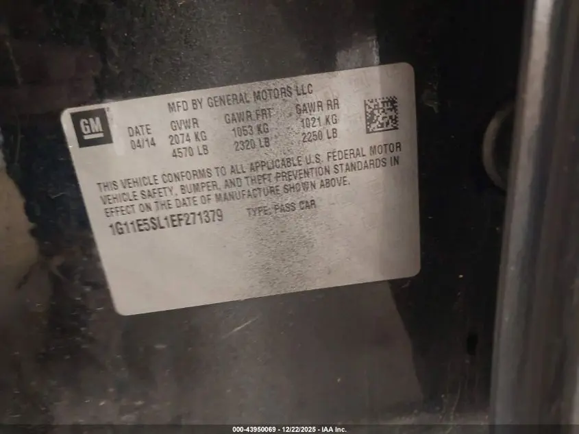 2014 CHEVROLET MALIBU 2LT