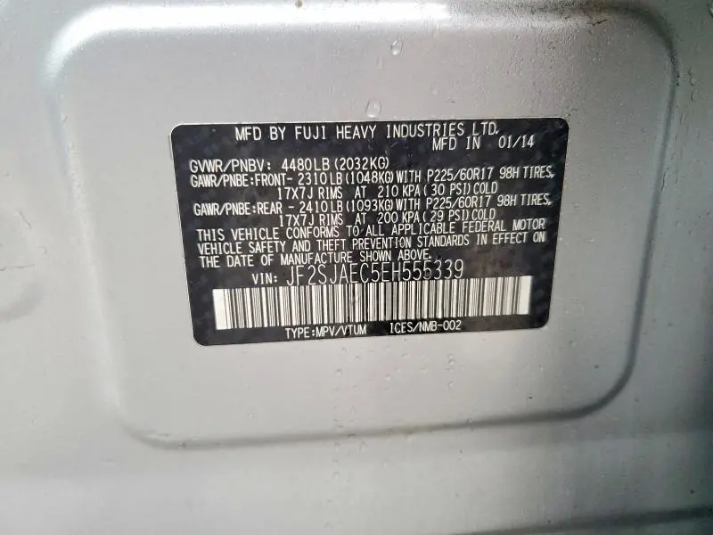 2014 SUBARU FORESTER 2.5I PREMIUM  