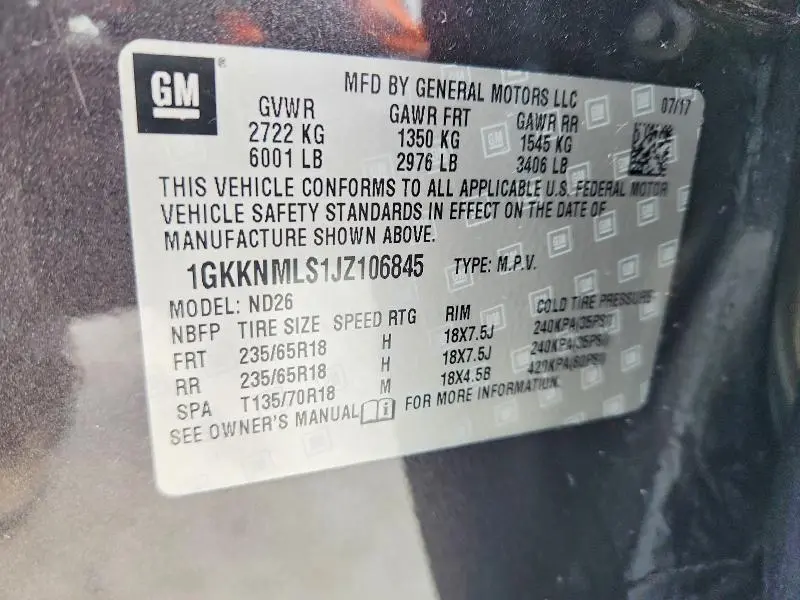 2018 GMC ACADIA SLT-1  