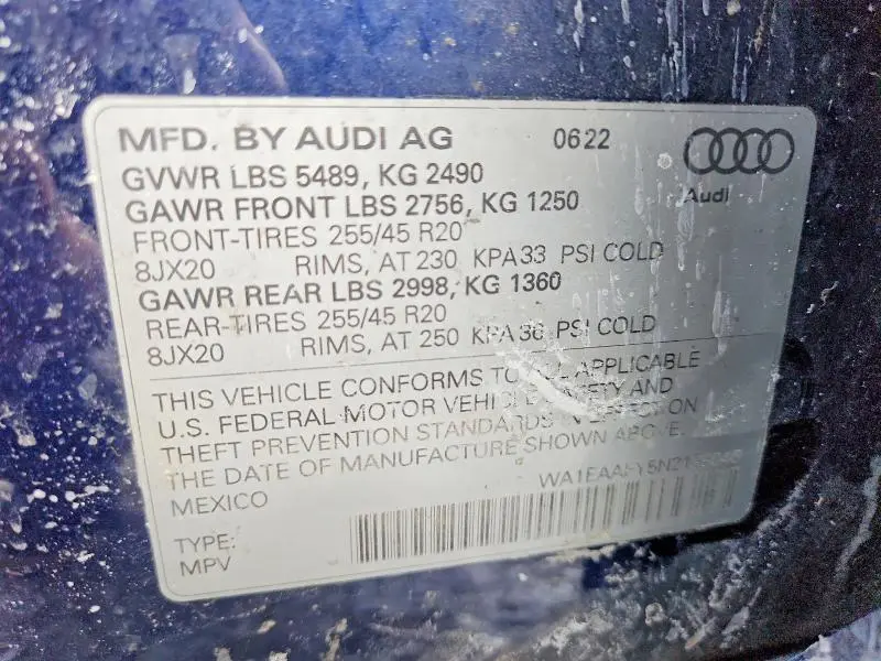 2022 AUDI Q5 PREMIUM PLUS 45  