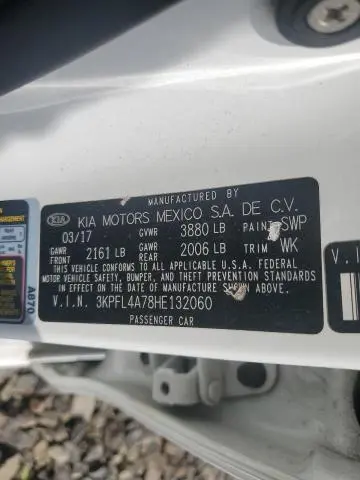 2017 KIA FORTE LX  