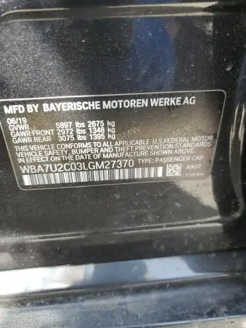 2020 BMW 750 XI  