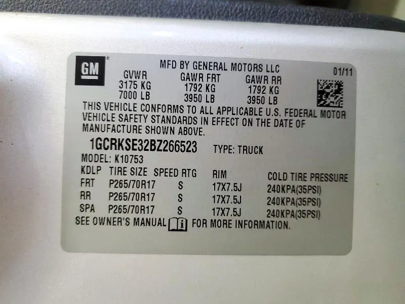 2011 CHEVROLET SILVERADO K1500 LT  