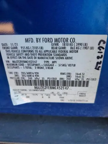 2021 FORD ECOSPORT S  