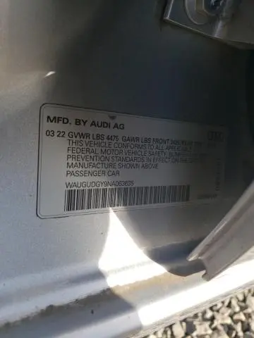 2022 AUDI A3 PREMIUM  