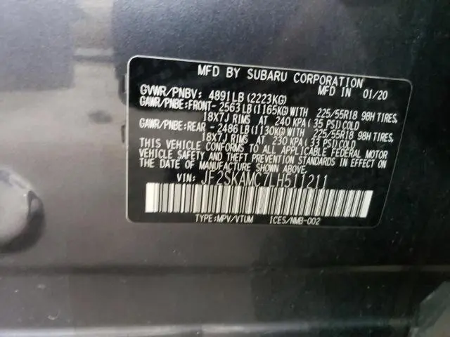 2020 SUBARU FORESTER SPORT  