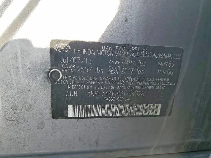 2016 HYUNDAI SONATA SPORT  