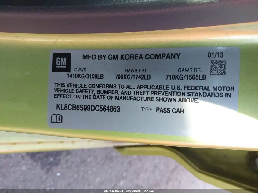 2013 CHEVROLET SPARK LS AUTO