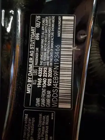 2015 MERCEDES-BENZ CLA 250  