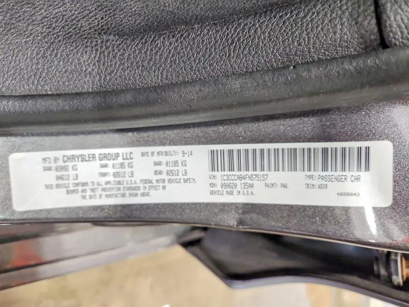 2015 CHRYSLER 200 LIMITED  