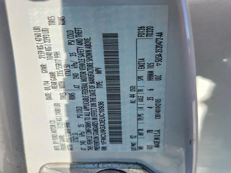 2014 FORD ESCAPE SE  