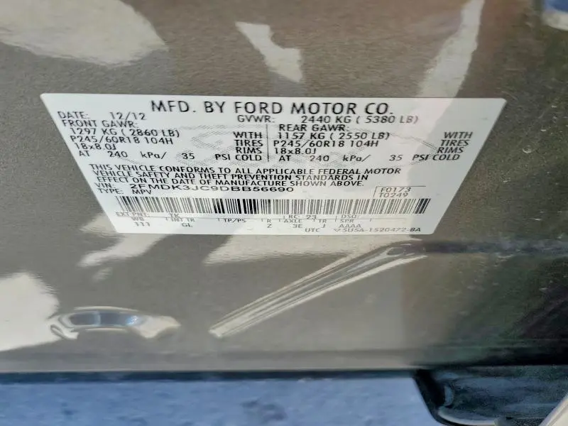 2013 FORD EDGE SEL  