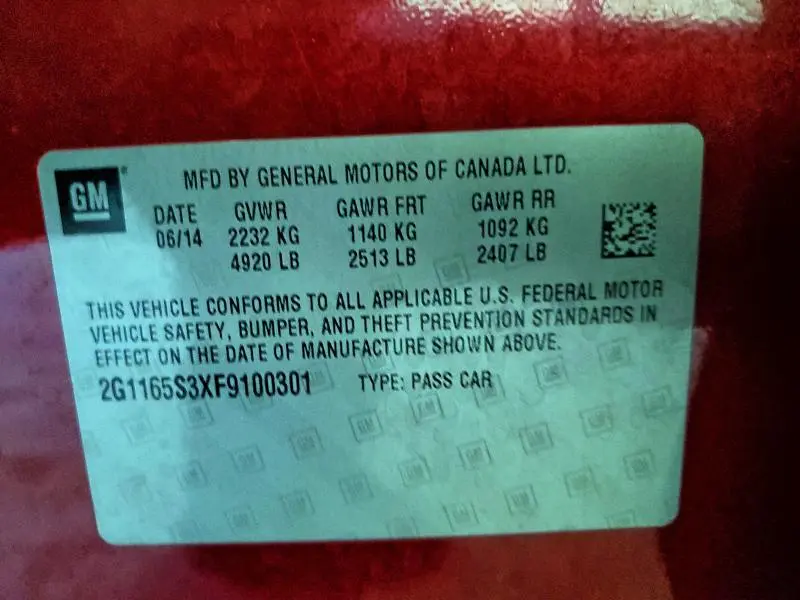 2015 CHEVROLET IMPALA LTZ  