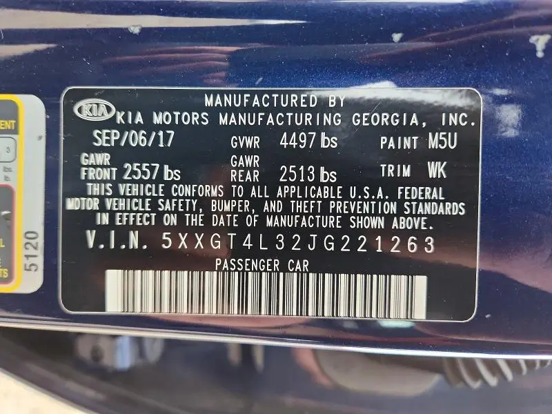 2018 KIA OPTIMA LX  