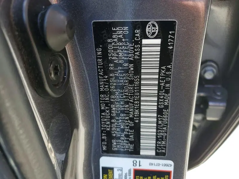 2014 TOYOTA AVALON LIMITED  