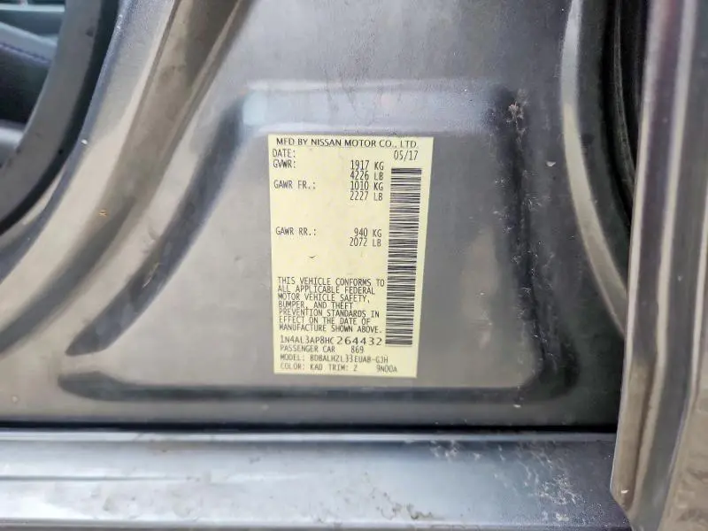 2017 NISSAN ALTIMA 2.5 SR  