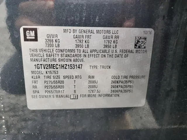 2017 GMC SIERRA K1500 SLE  