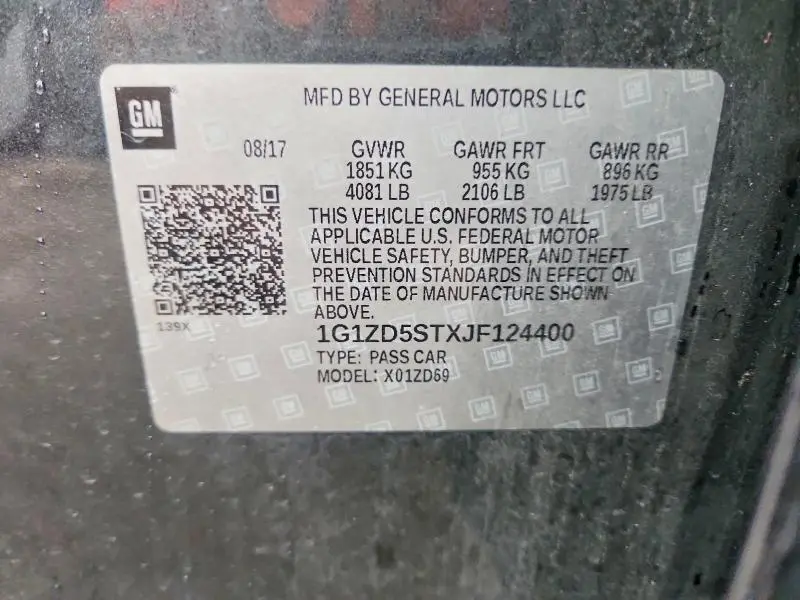 2018 CHEVROLET MALIBU LT  