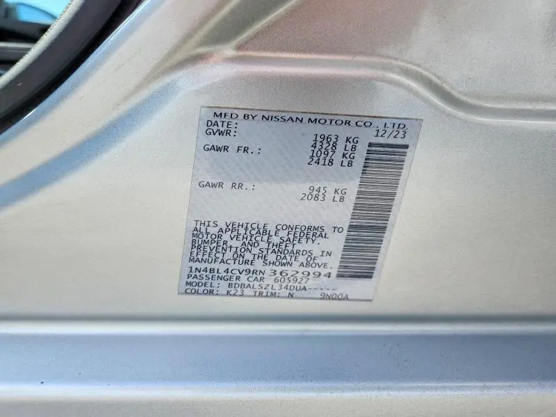 2024 NISSAN ALTIMA SR  