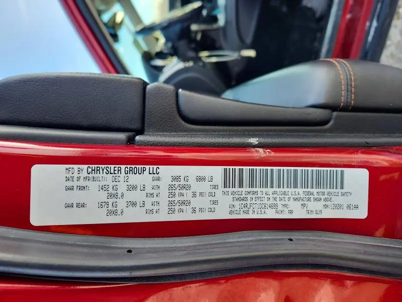 2013 JEEP GRAND CHEROKEE OVERLAND  