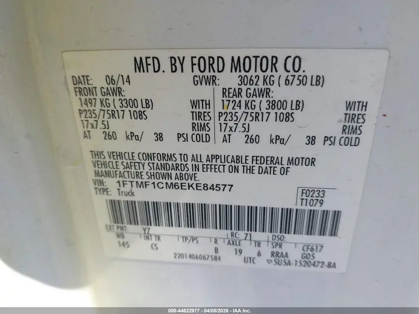 2014 FORD F-150 XL