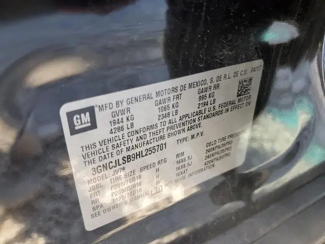 2017 CHEVROLET TRAX 1LT  
