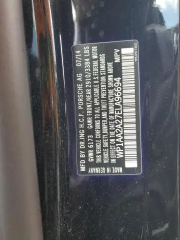 2014 PORSCHE CAYENNE   