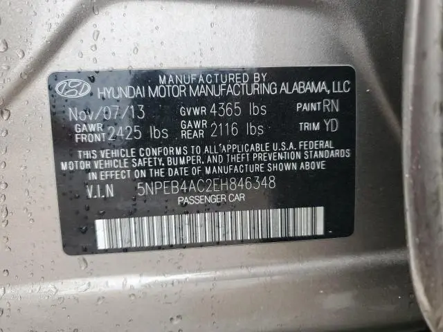 2014 HYUNDAI SONATA GLS  