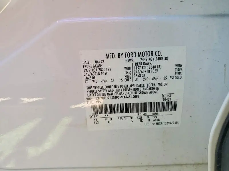 2023 FORD EDGE SE  
