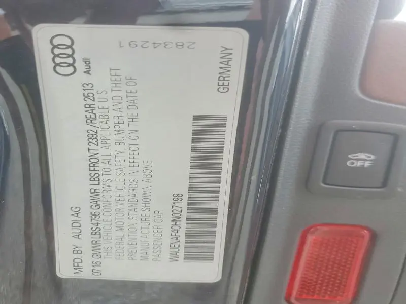 2017 AUDI A4 PREMIUM PLUS  