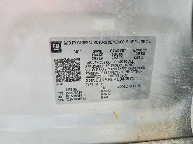 2019 CHEVROLET TRAX LS  