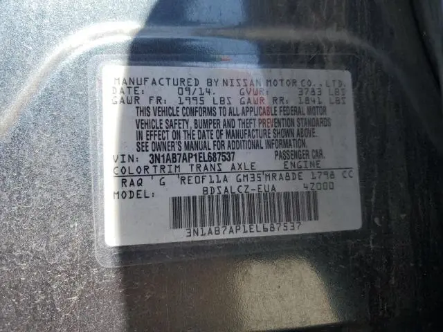 2014 NISSAN SENTRA S  