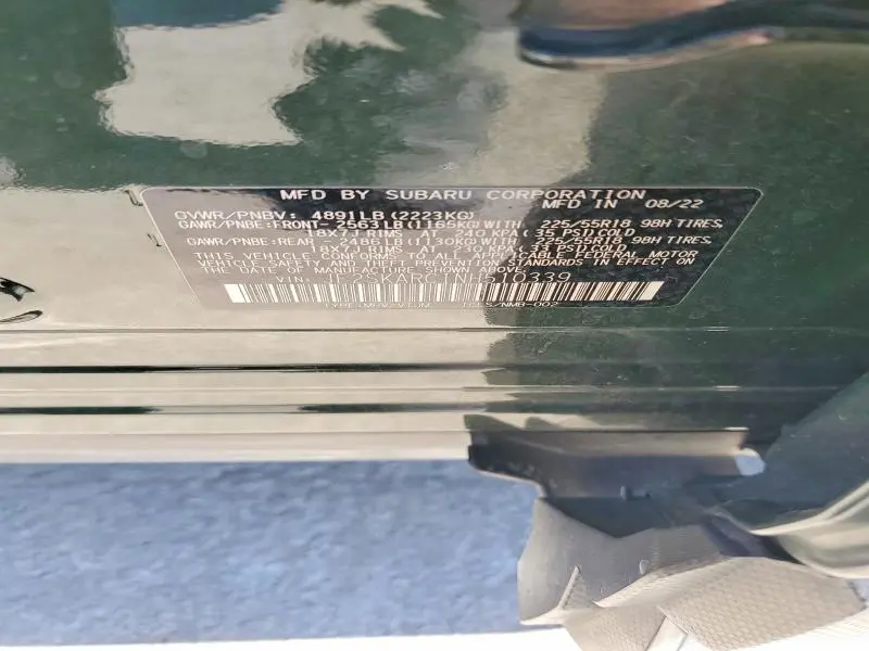 2022 SUBARU FORESTER TOURING  