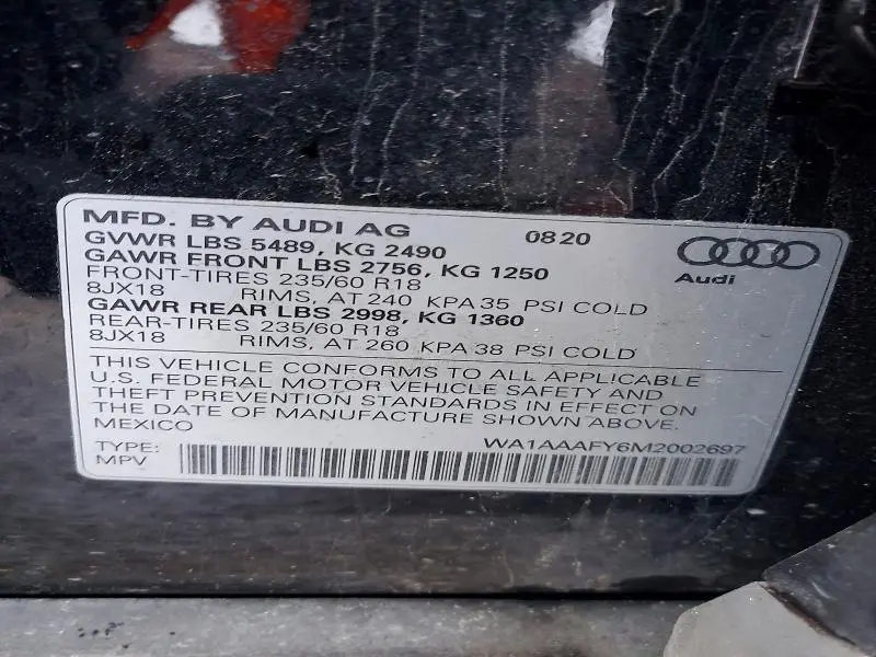 2021 AUDI Q5 PREMIUM  