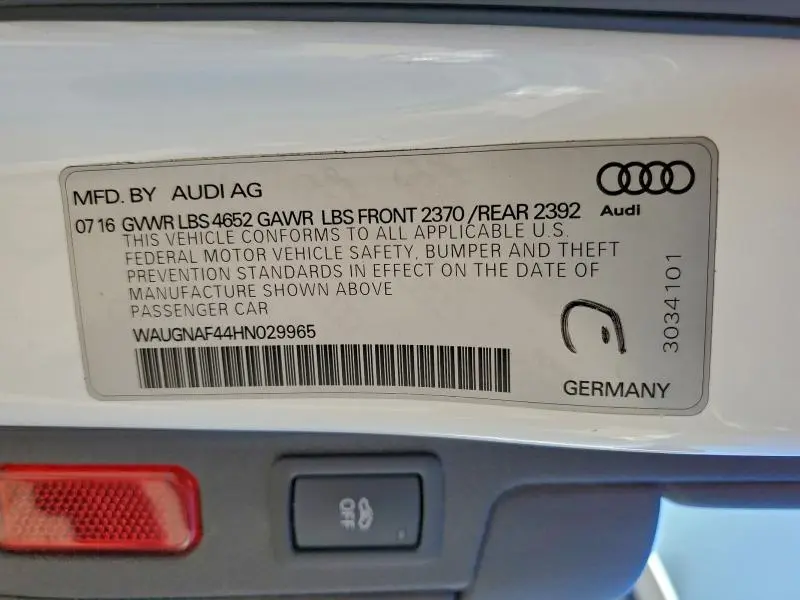 2017 AUDI A4 PREMIUM  