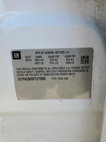 2015 CHEVROLET CRUZE LS  