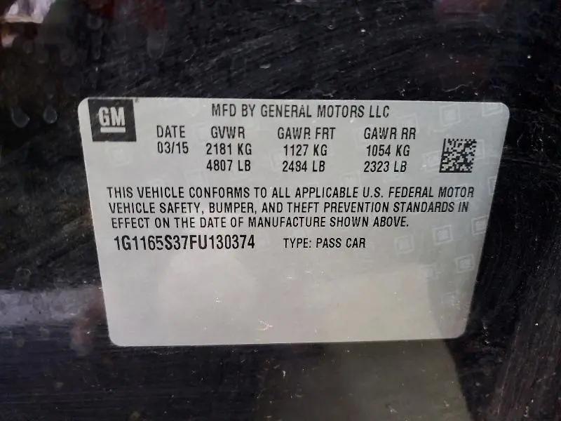 2015 CHEVROLET IMPALA LTZ  