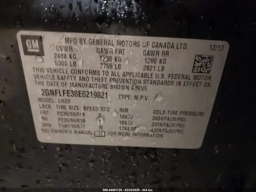 2014 CHEVROLET EQUINOX 1LT