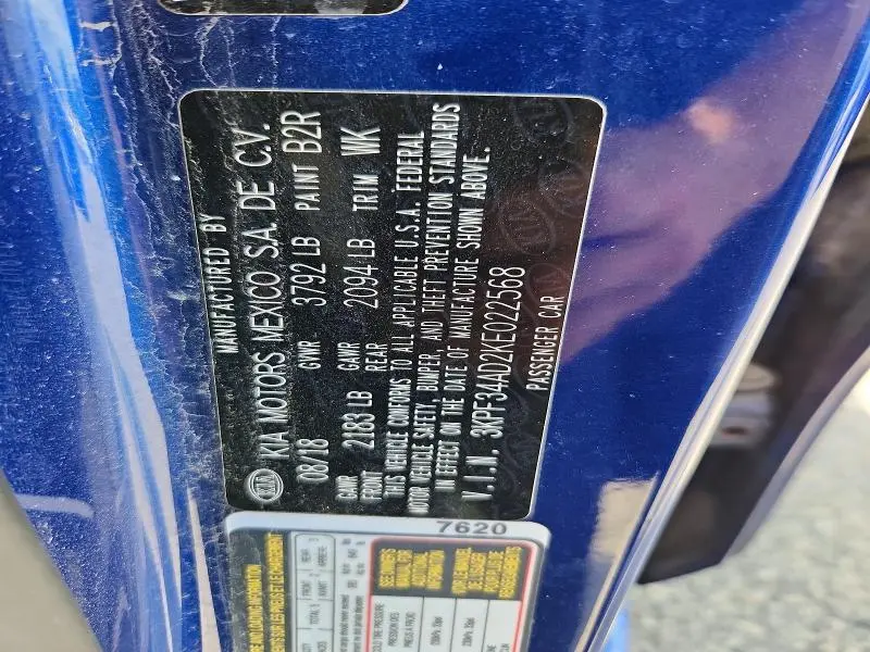 2019 KIA FORTE S  