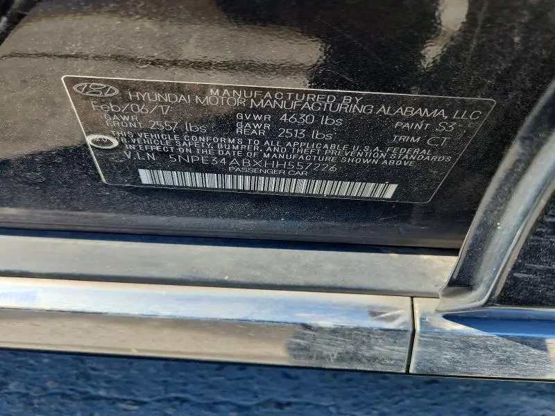 2017 HYUNDAI SONATA SPORT 2.0T  