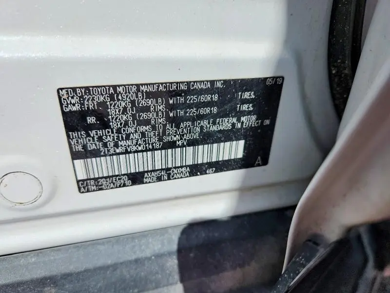 2019 TOYOTA RAV4 XSE  