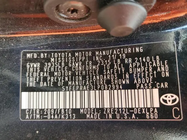 2020 TOYOTA COROLLA LE  